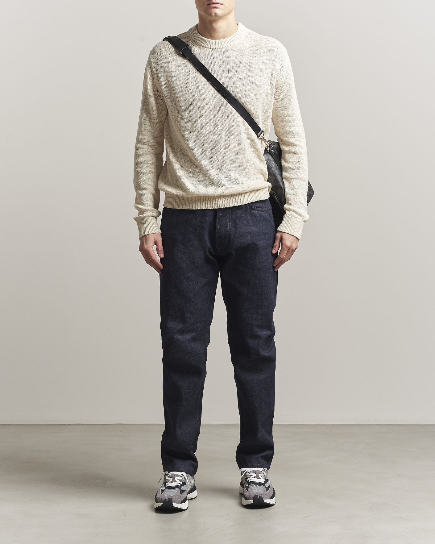 Herr | Tröjor | Jil Sander | Silk Blend Crew Neck Sweater Sand