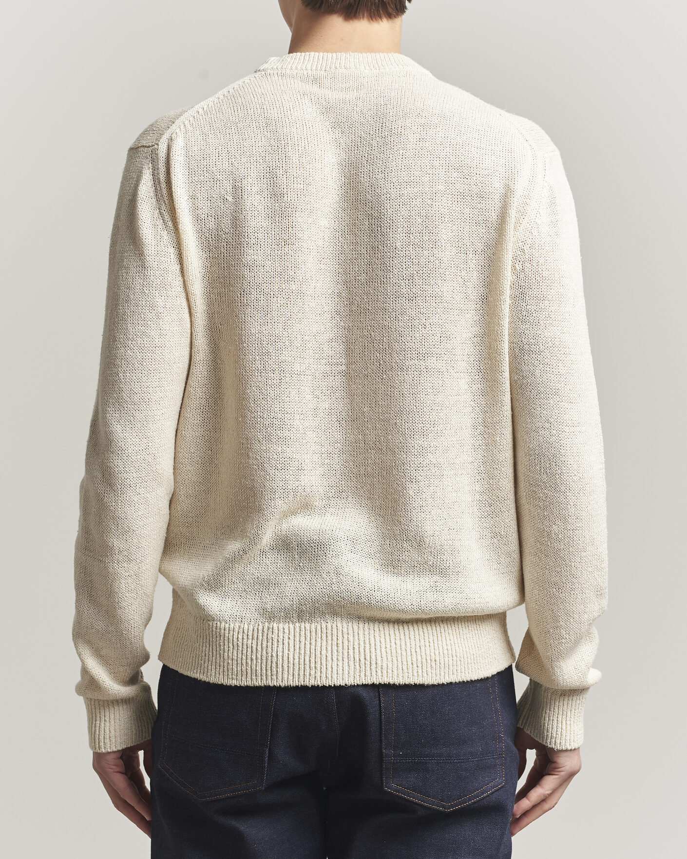Herr | Tröjor | Jil Sander | Silk Blend Crew Neck Sweater Sand