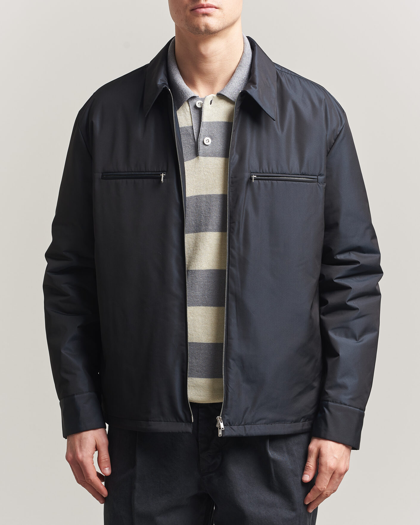 Herr | Jackor | Jil Sander | Nylon Zip Jacket Navy