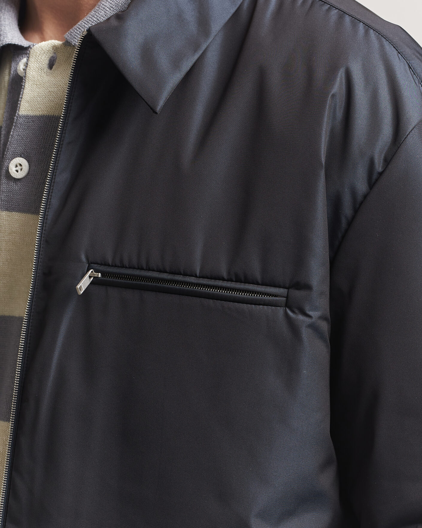 Herr | Jackor | Jil Sander | Nylon Zip Jacket Navy