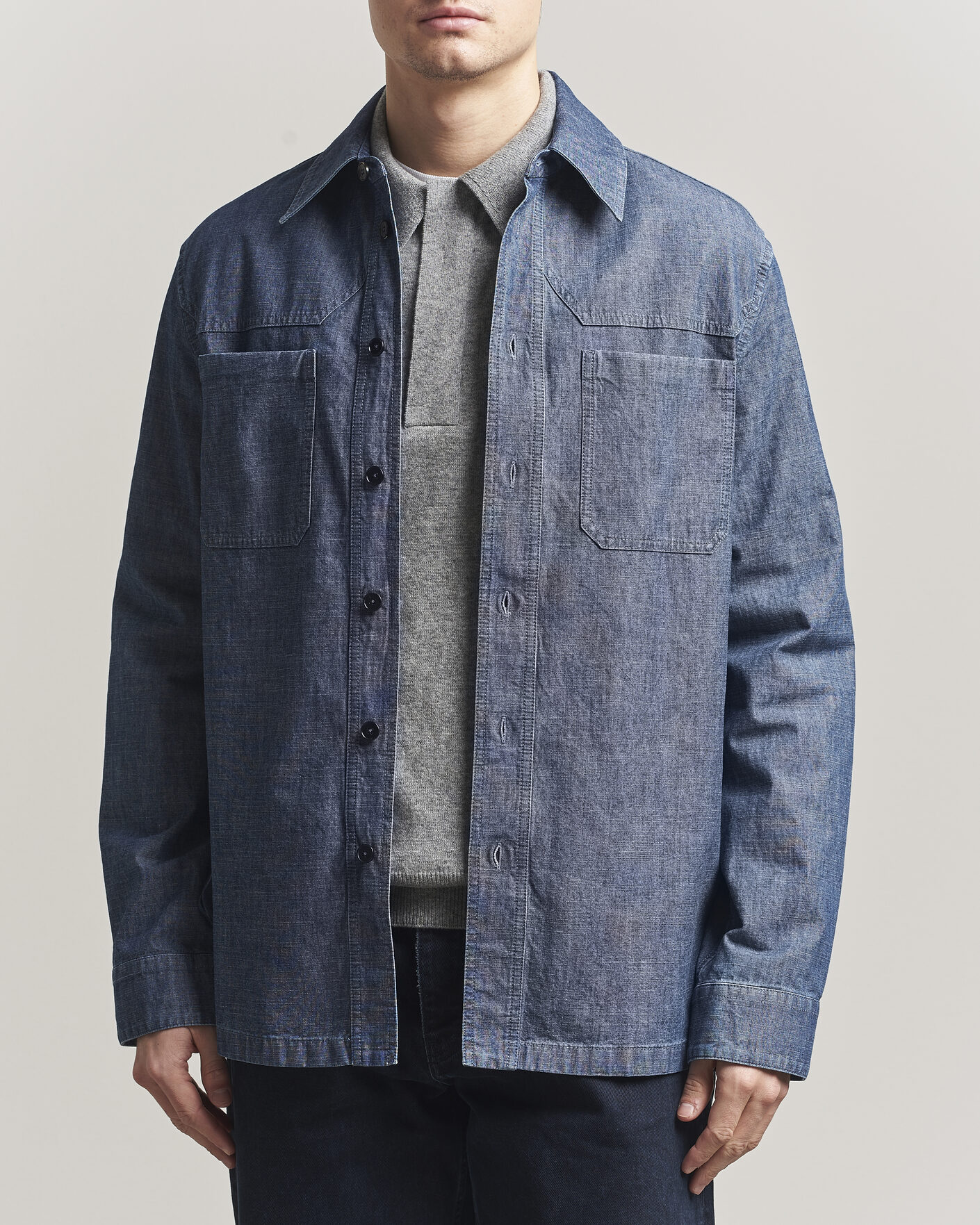 Herr | Skjortor | Jil Sander | Denim Overshirt Indigo Blue