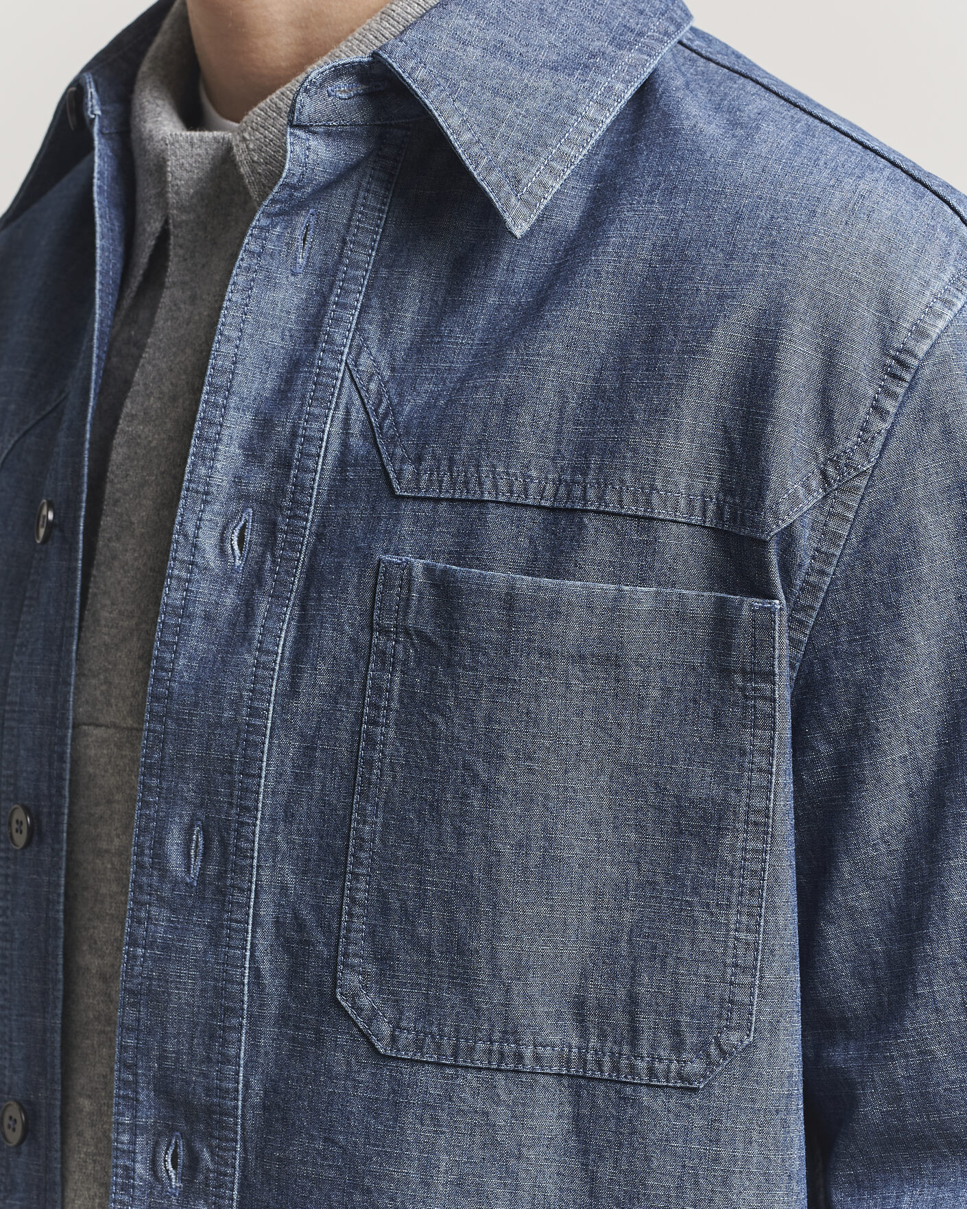 Herr | Skjortor | Jil Sander | Denim Overshirt Indigo Blue