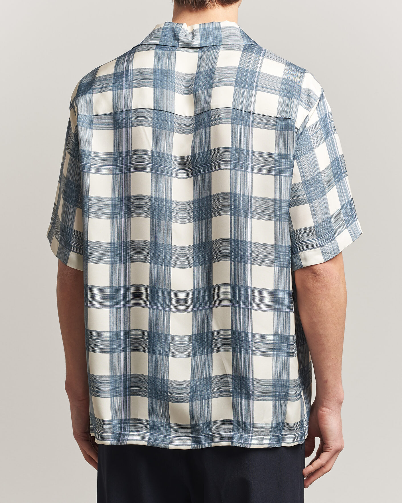 Herr | Skjortor | Jil Sander | Vichy Check Camp Shirt Blue/White