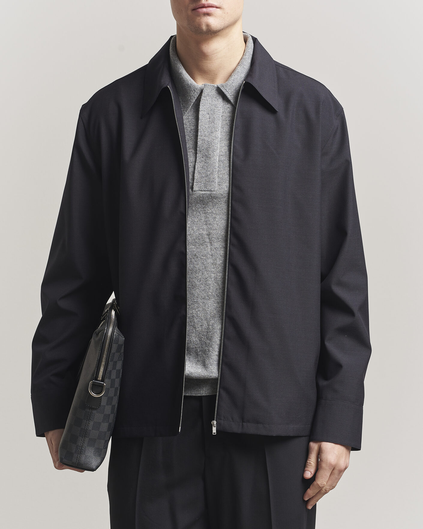 Herr | Skjortor | Jil Sander | Zip Shirt Blouson Navy