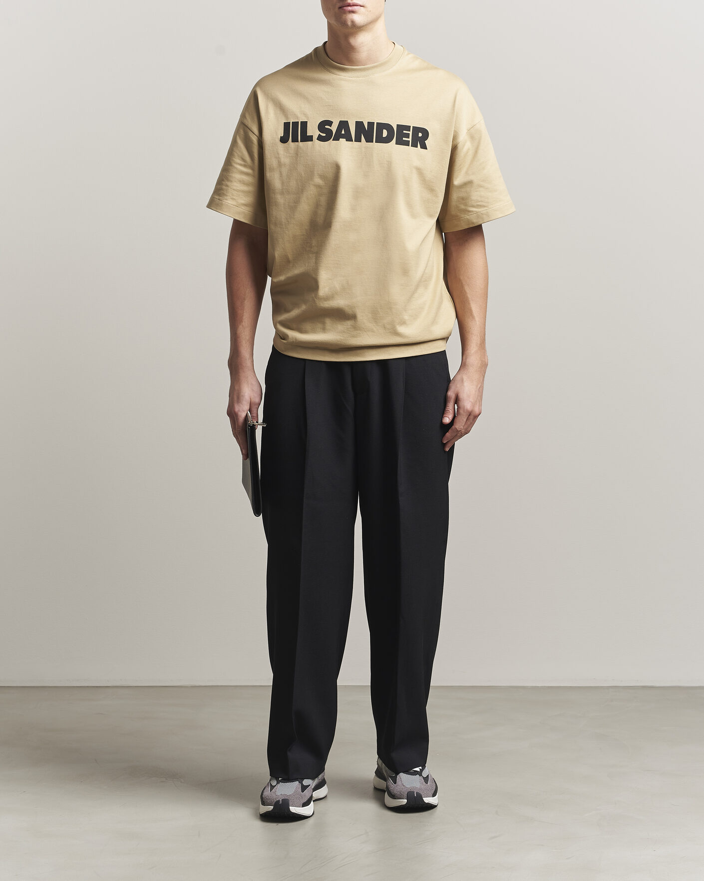 Herr | T-Shirts | Jil Sander | Short Sleeve Logo T-Shirt Khaki