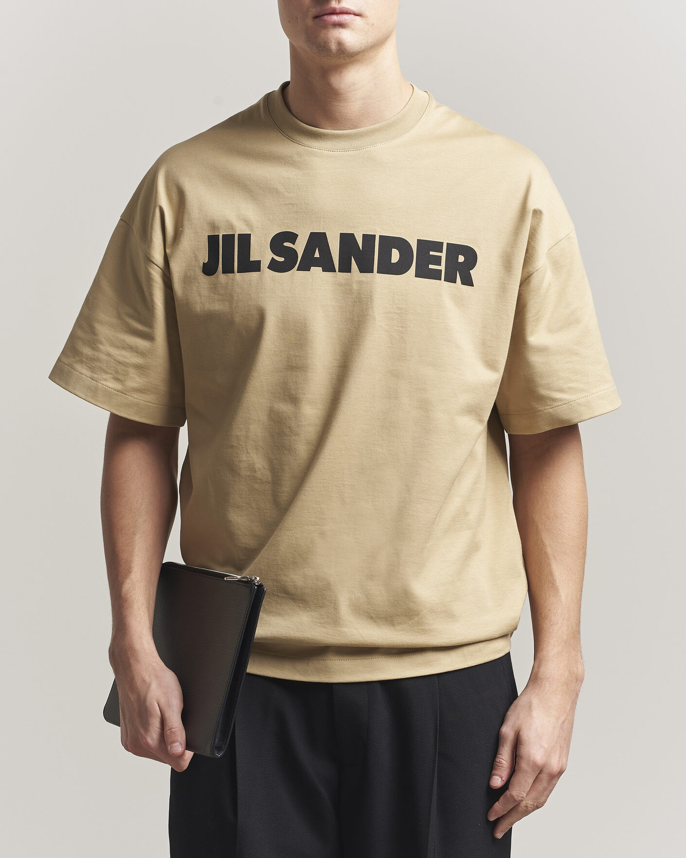 Herr | T-Shirts | Jil Sander | Short Sleeve Logo T-Shirt Khaki