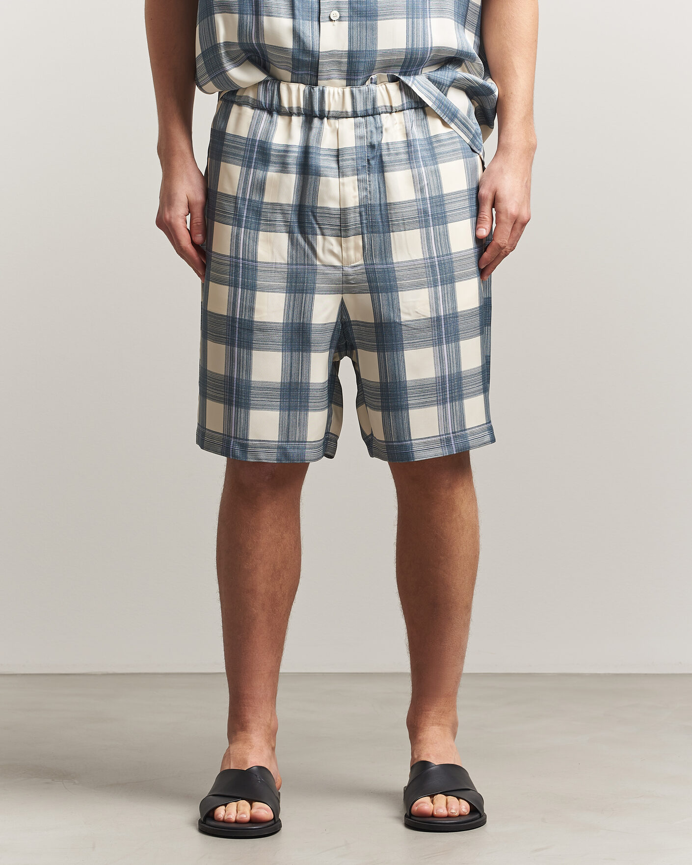 Herr | Shorts | Jil Sander | Vichy Check Shorts Blue/White