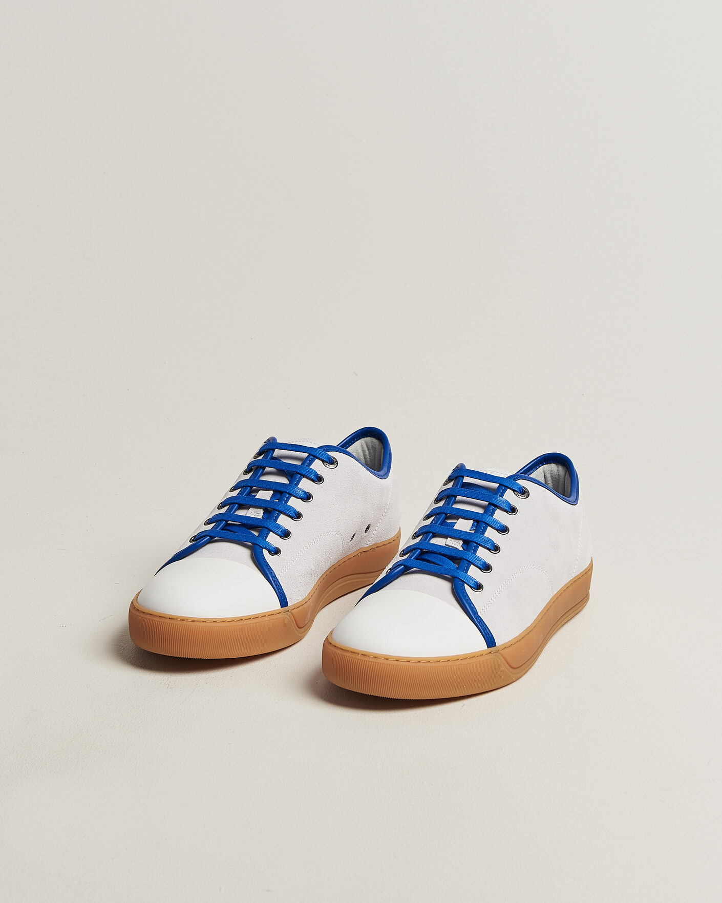 Herr | Sneakers | Lanvin | DBB1 Nappa Cap Toe Sneaker White/Blue