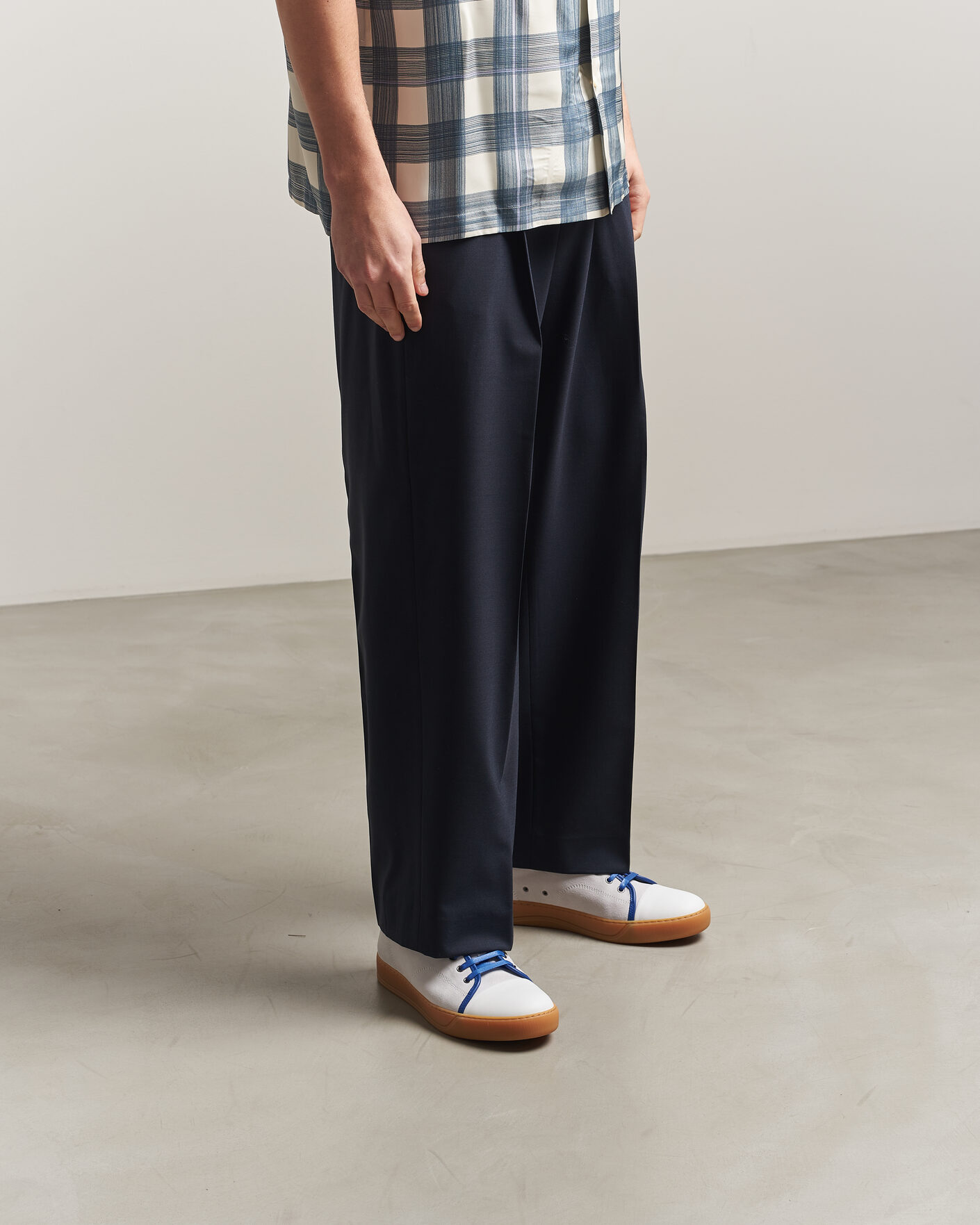 Herr | Sneakers | Lanvin | DBB1 Nappa Cap Toe Sneaker White/Blue