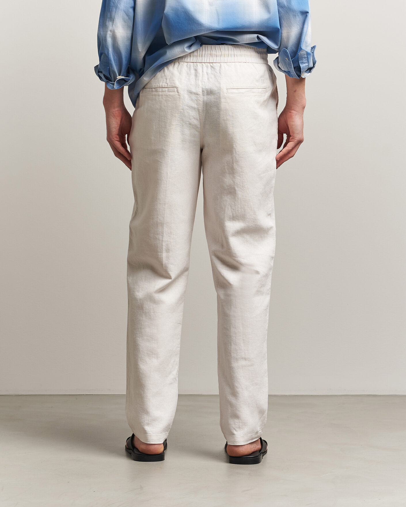 Herr | Byxor | LES DEUX | Patrick Heavy Linen/Cotton Pants Eggnog White