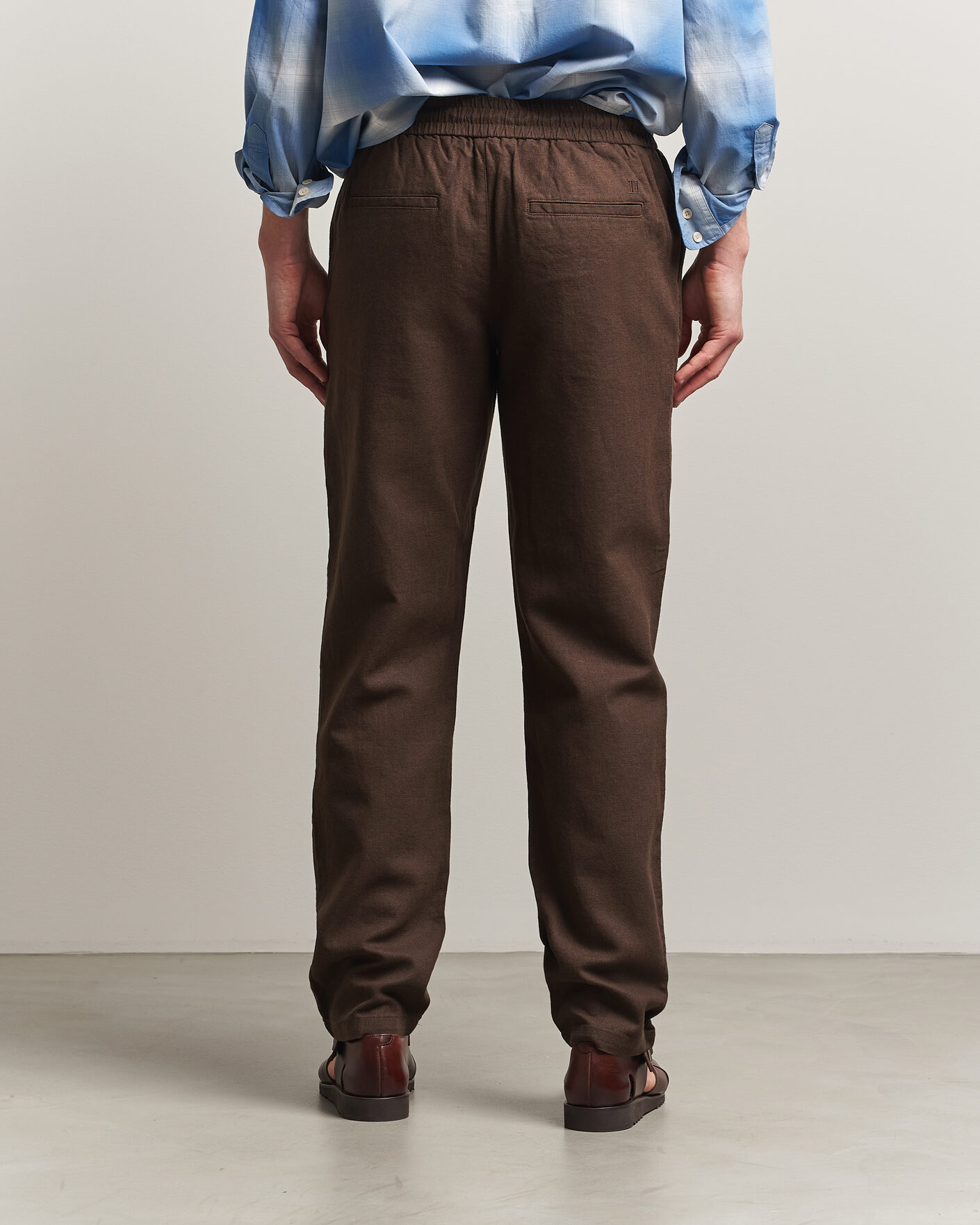 Herr | Byxor | LES DEUX | Patrick Heavy Linen/Cotton Pants Brown