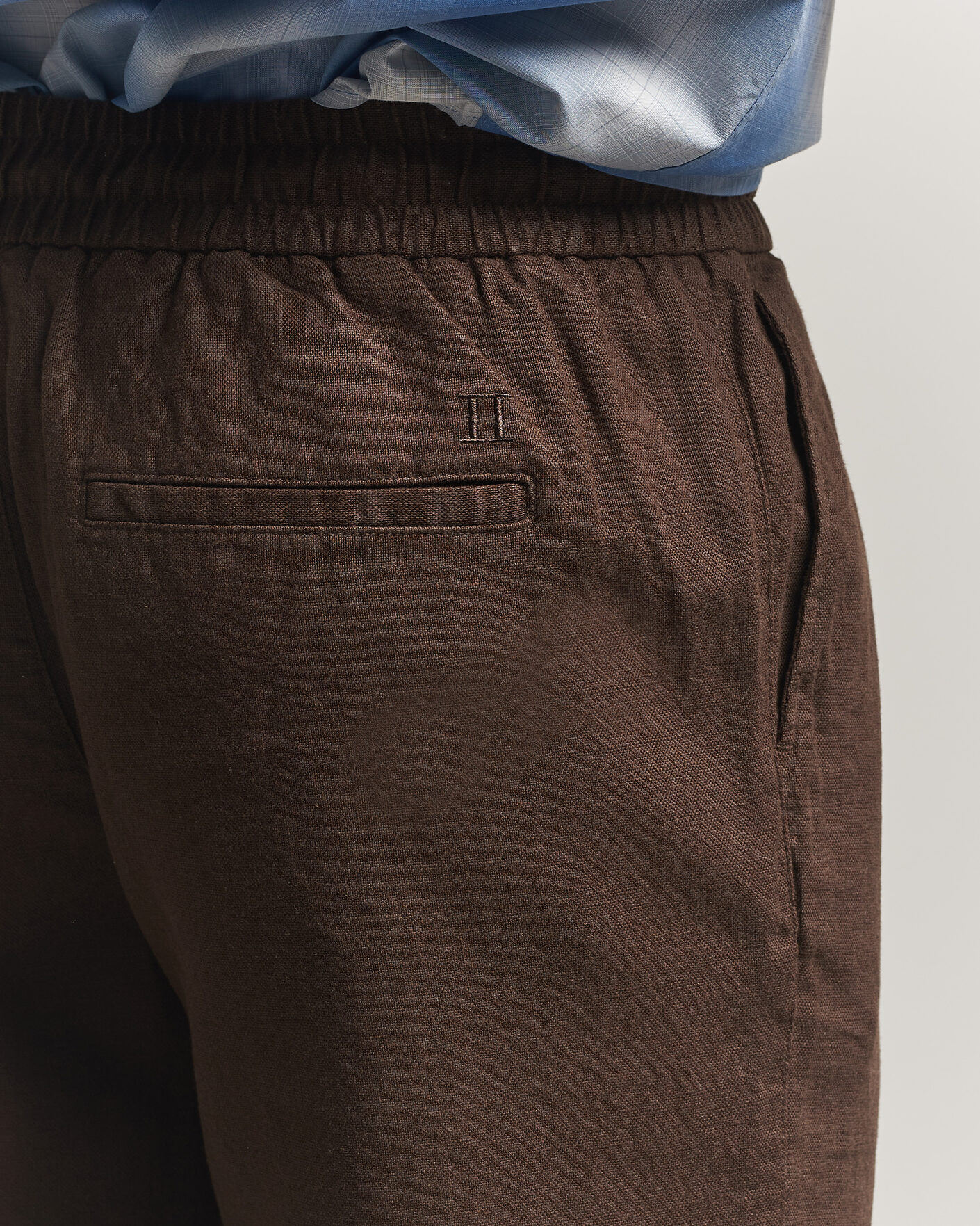 Herr | Byxor | LES DEUX | Patrick Heavy Linen/Cotton Pants Brown