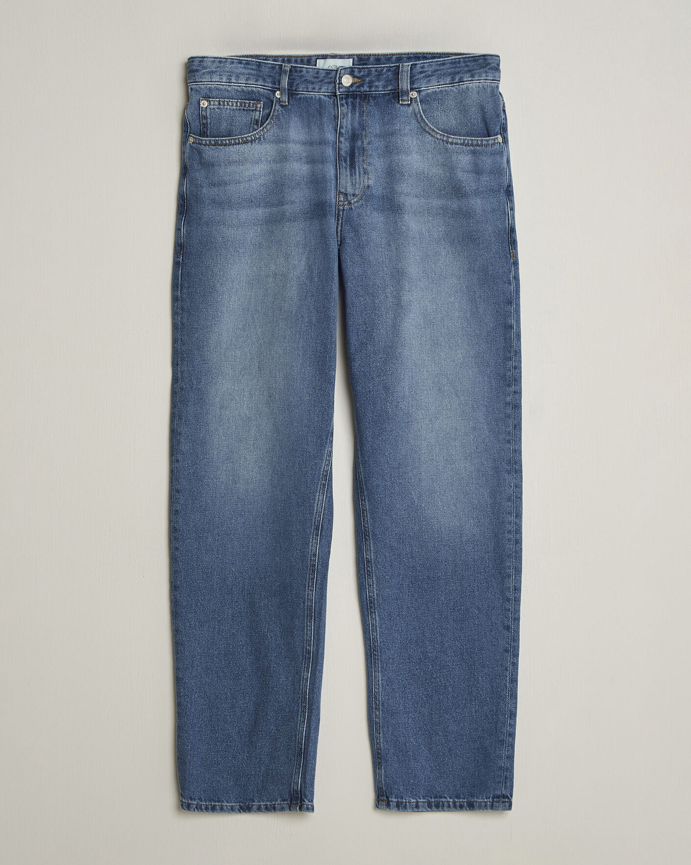 Herr | Byxor | LES DEUX | Ryder Washed Jeans Medium Indigo Blue