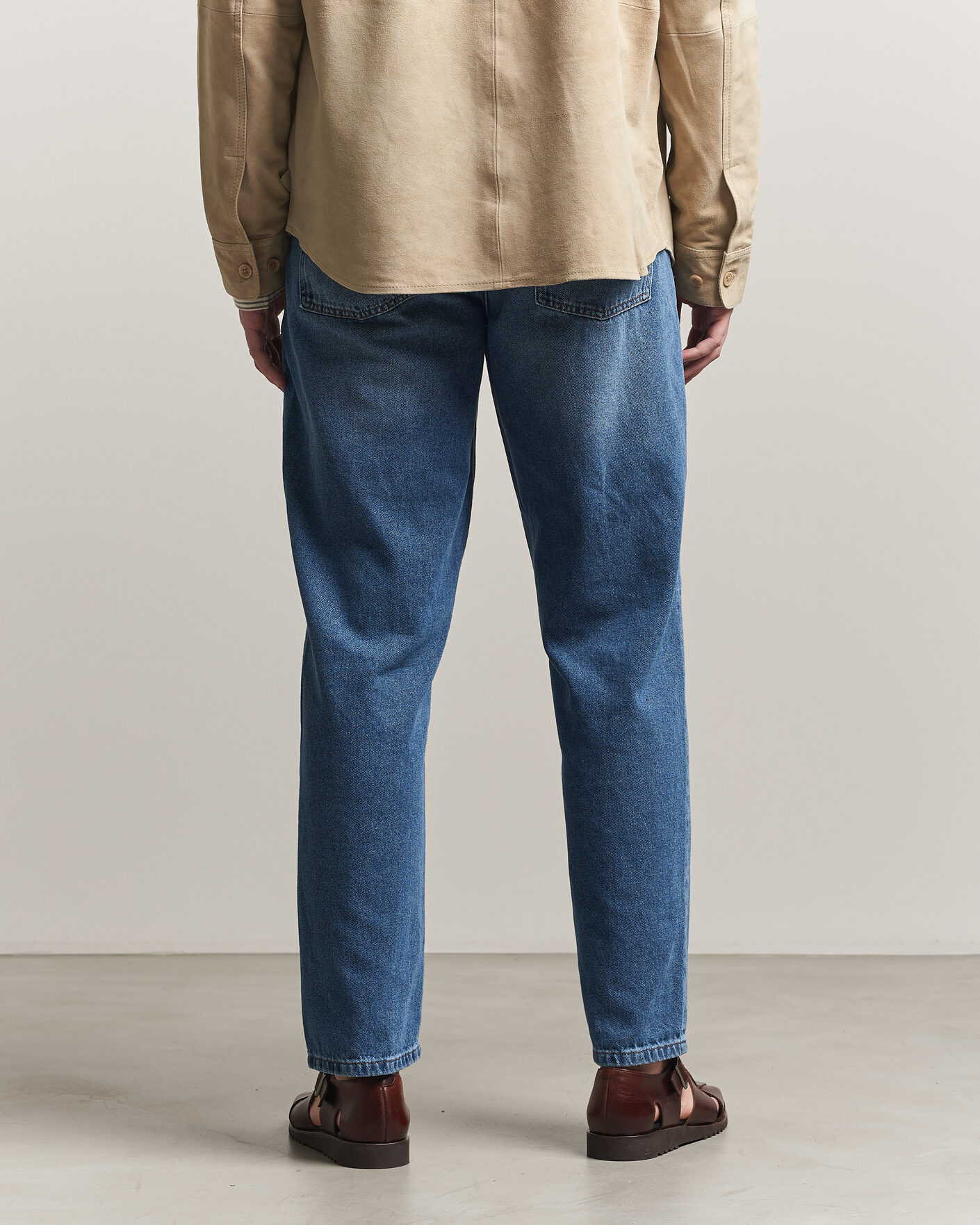 Herr | Byxor | LES DEUX | Ryder Washed Jeans Medium Indigo Blue