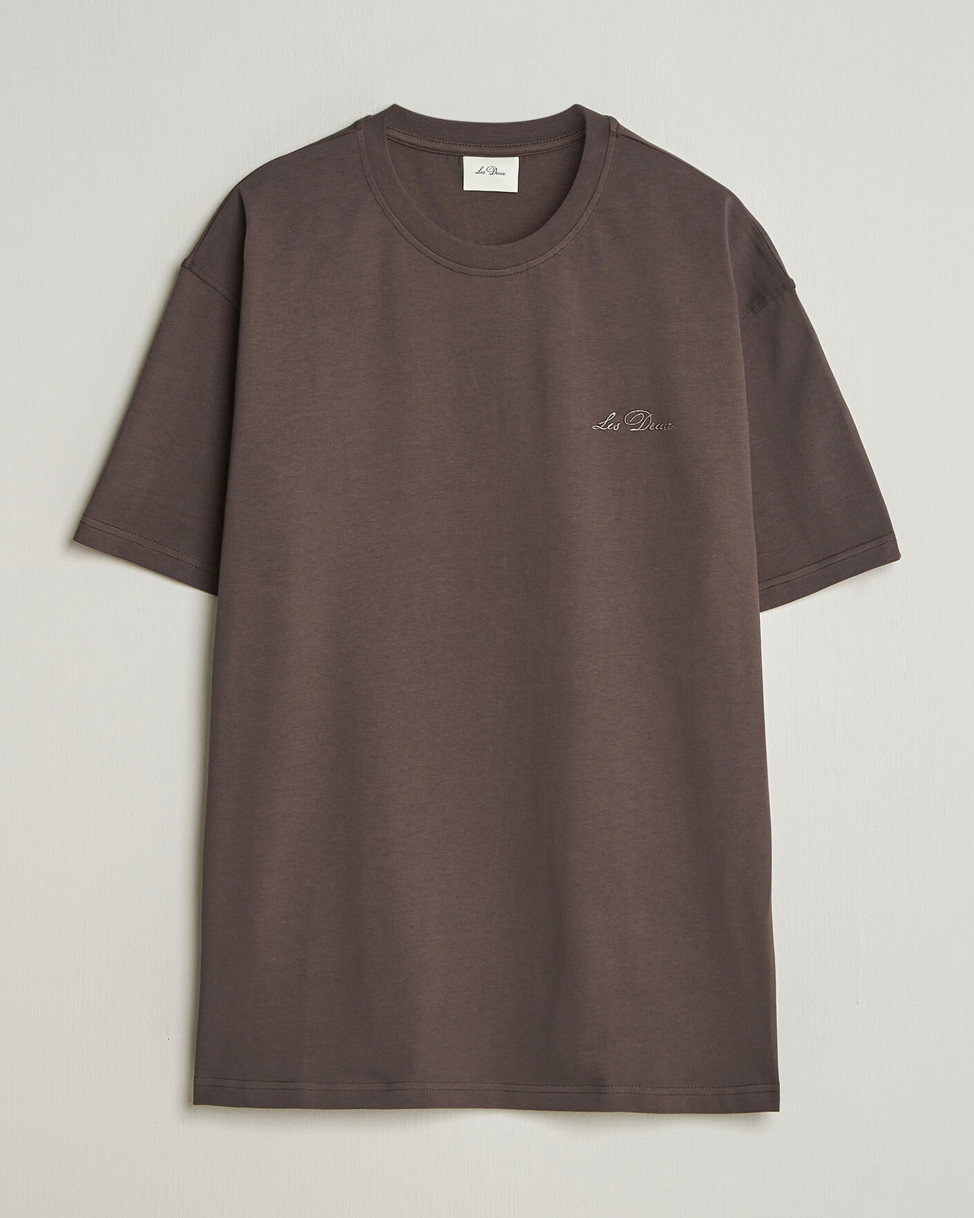 Herr | T-Shirts | LES DEUX | Crew T-Shirt Coffee Brown