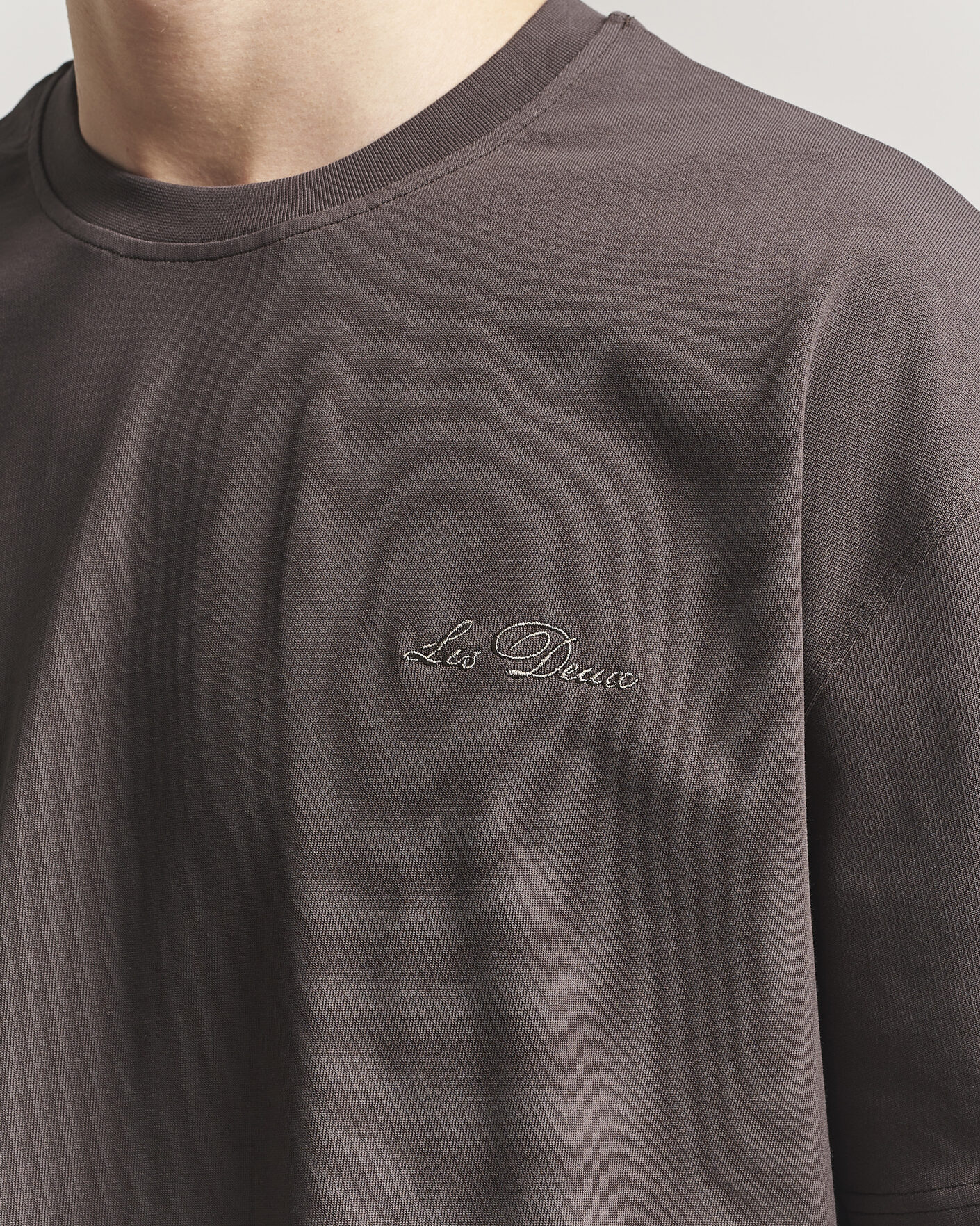 Herr | T-Shirts | LES DEUX | Crew T-Shirt Coffee Brown