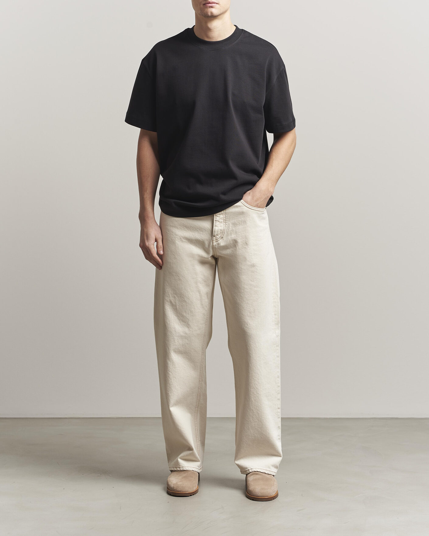 Herr | T-Shirts | LES DEUX | Carl Heavyweight T-Shirt Black