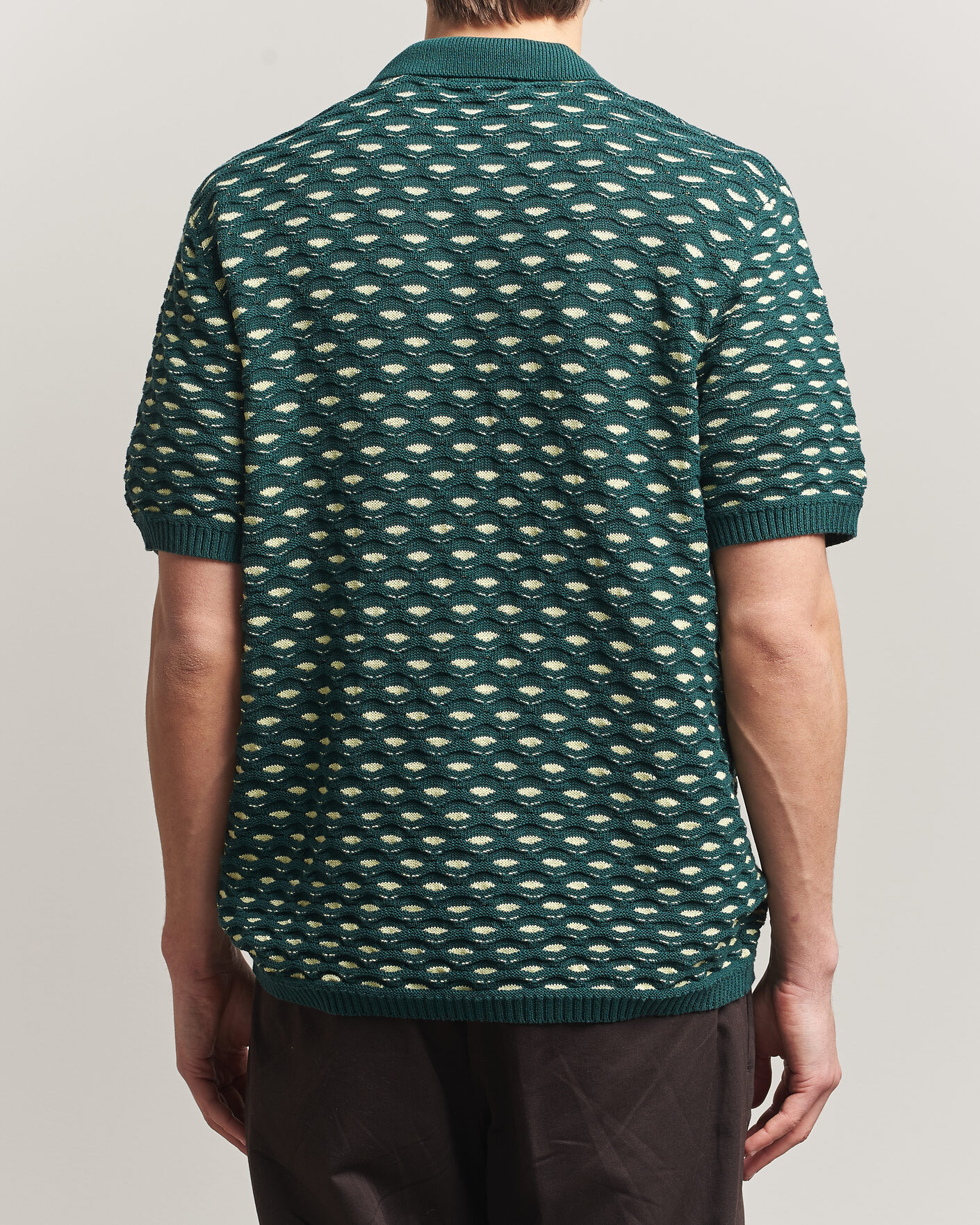 Herr | Pikéer | LES DEUX | Esmay Shell Knitted Polo Sea Moss Green