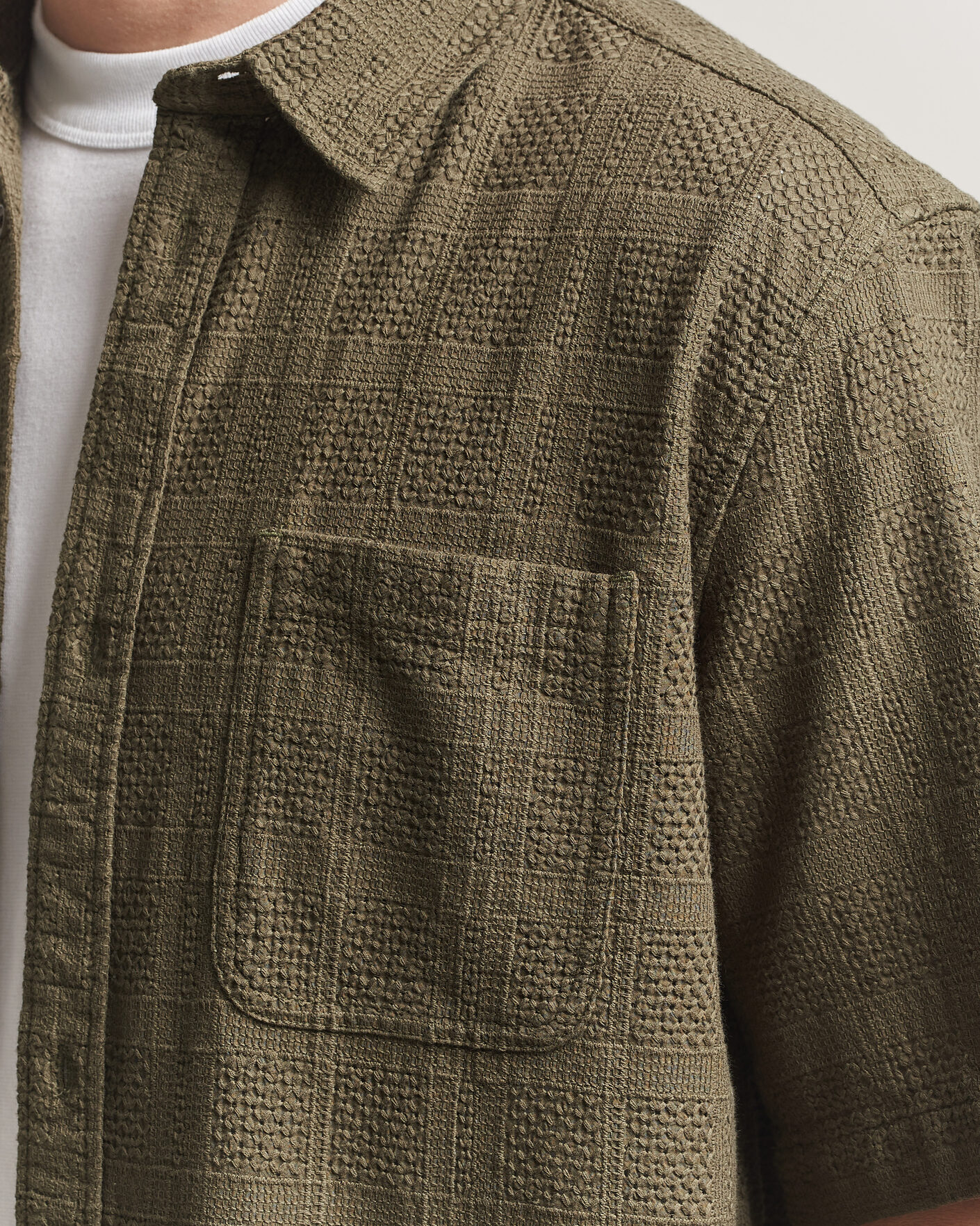 Herr | Skjortor | LES DEUX | Charlie Short Sleeve Shirt Olive Night