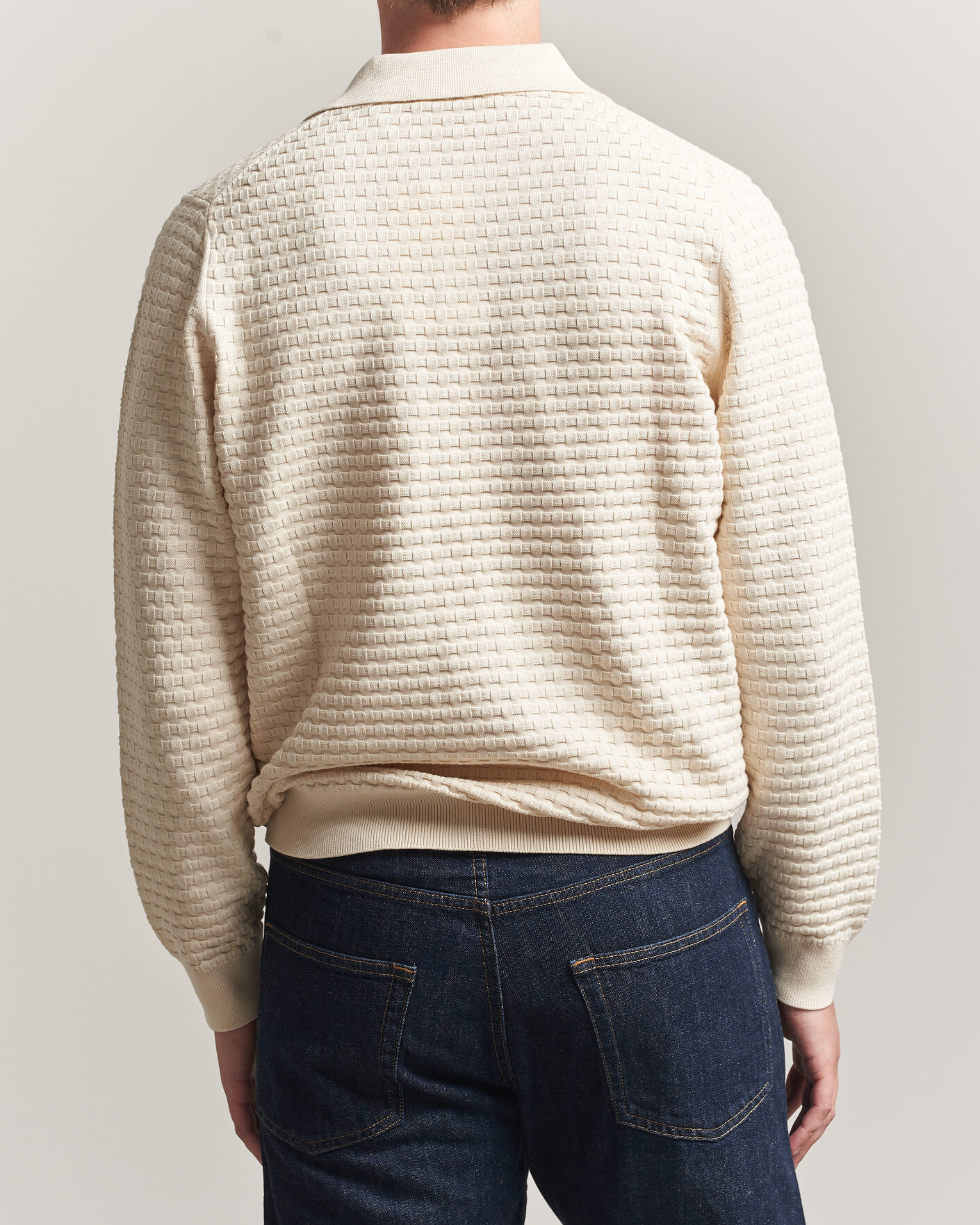 Herr | Tröjor | LES DEUX | Billy Weave Knitted Polo Light Ivory