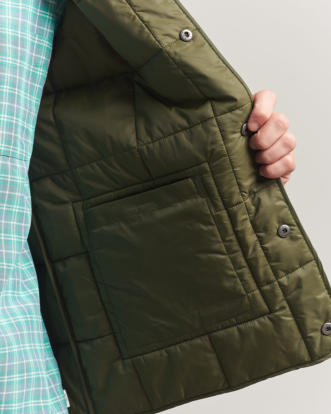 Herr | Västar | LES DEUX | Matt Quilted Vest Olive Night