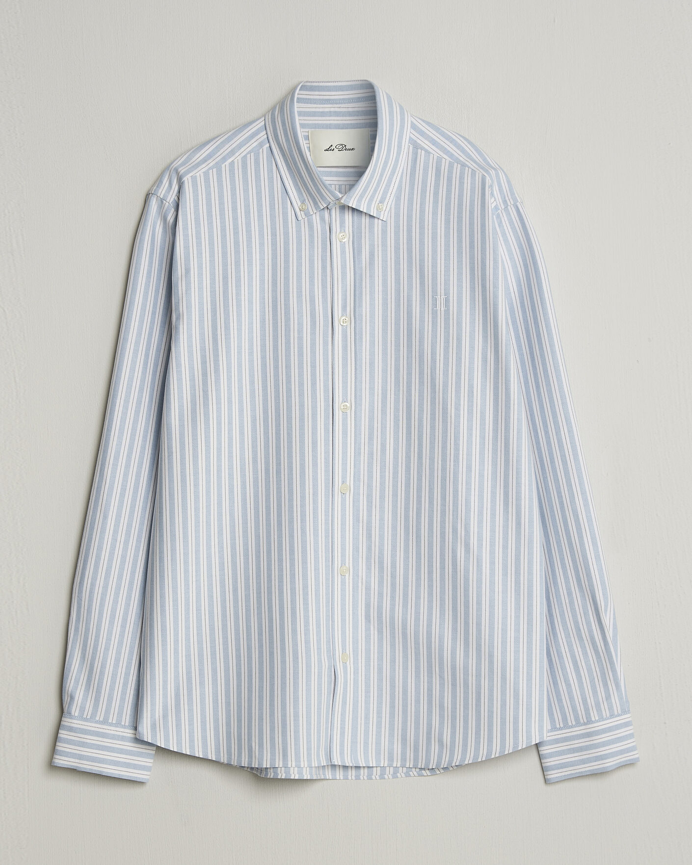 Herr | Skjortor | LES DEUX | Konrad Striped Oxford Shirt Allure Blue