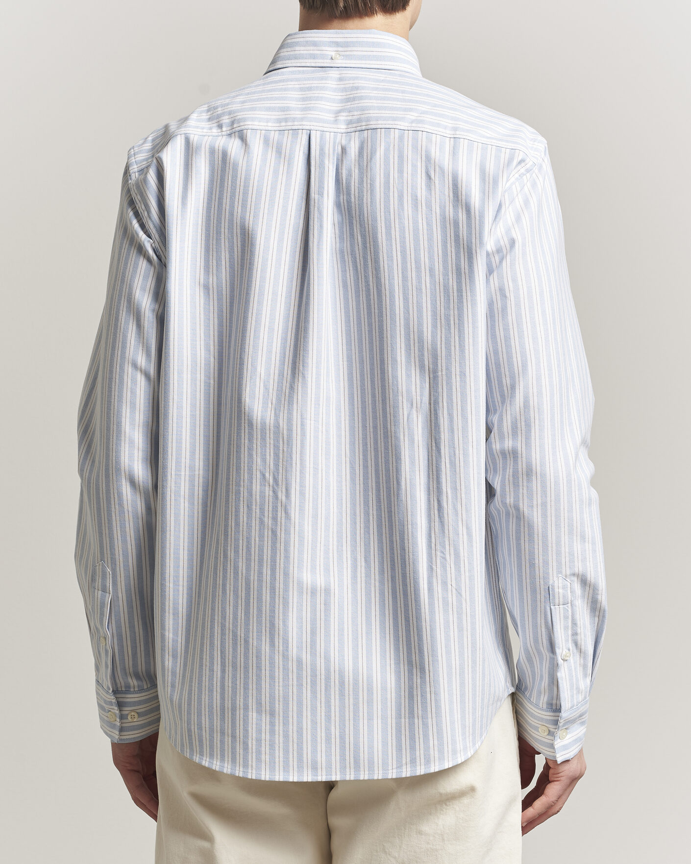 Herr | Skjortor | LES DEUX | Konrad Striped Oxford Shirt Allure Blue
