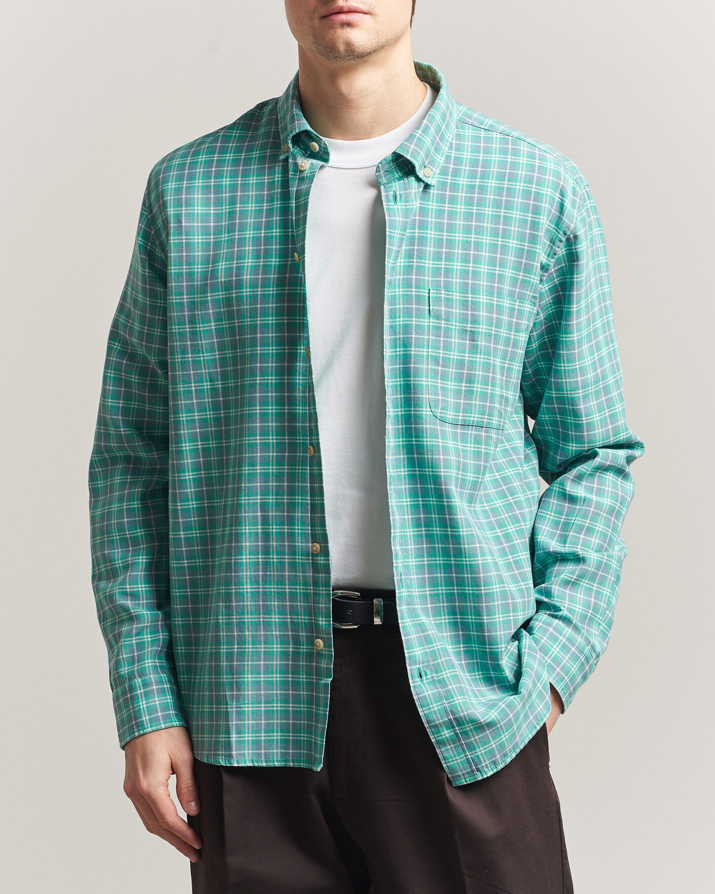 Herr | Skjortor | LES DEUX | Kent Check Shirt Allure Blue