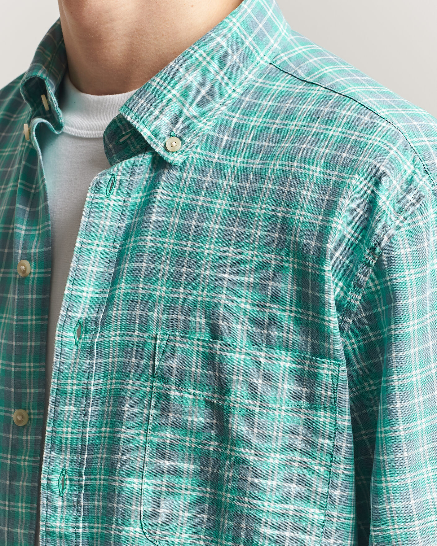 Herr | Skjortor | LES DEUX | Kent Check Shirt Allure Blue