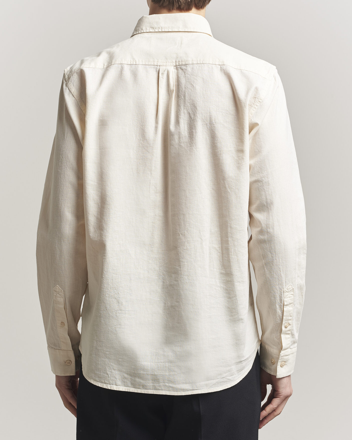 Herr | Skjortor | LES DEUX | Konrad Cotton/Linen Shirt Eggnog White