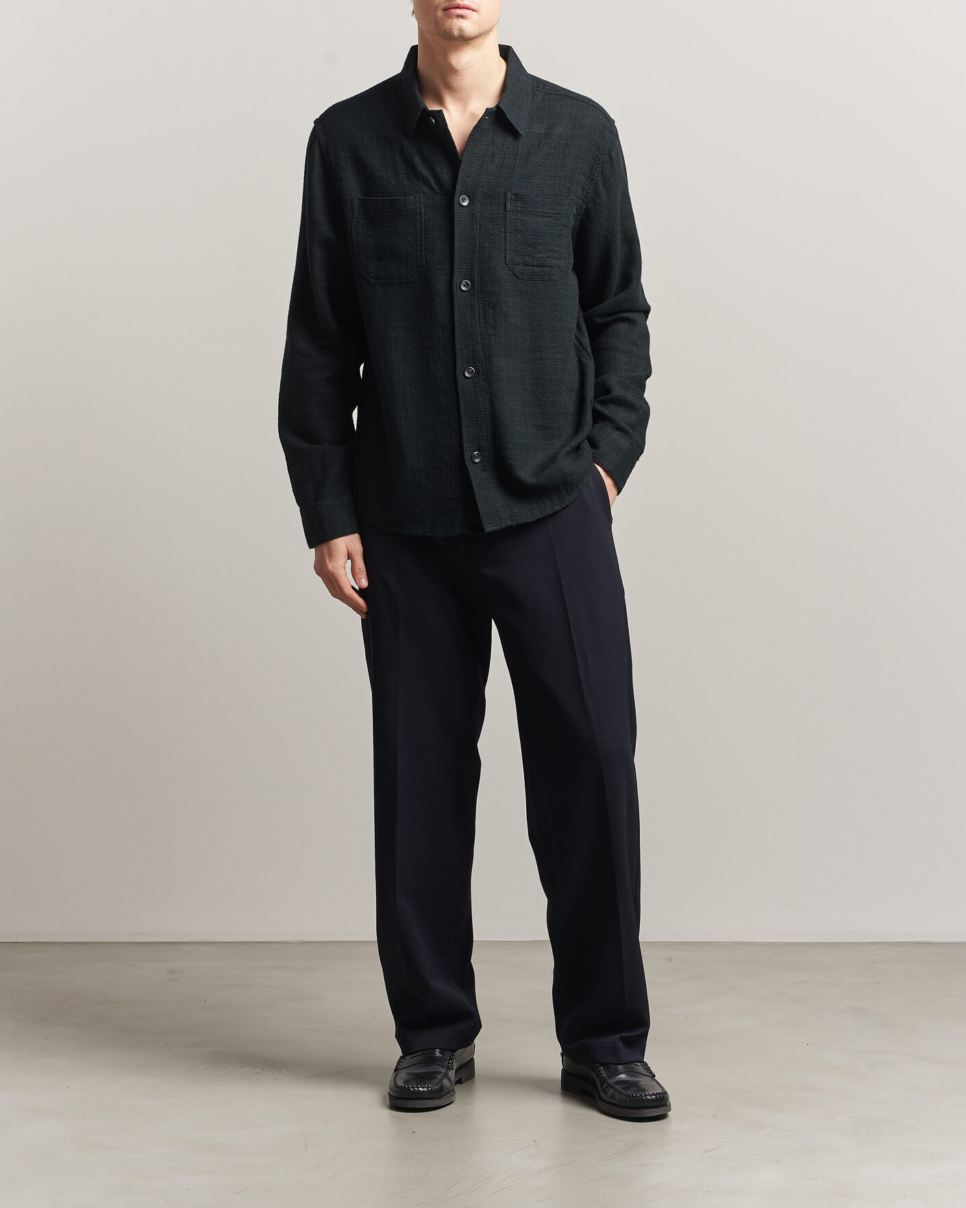 Herr | Skjortor | LES DEUX | Hamilton Overshirt Black