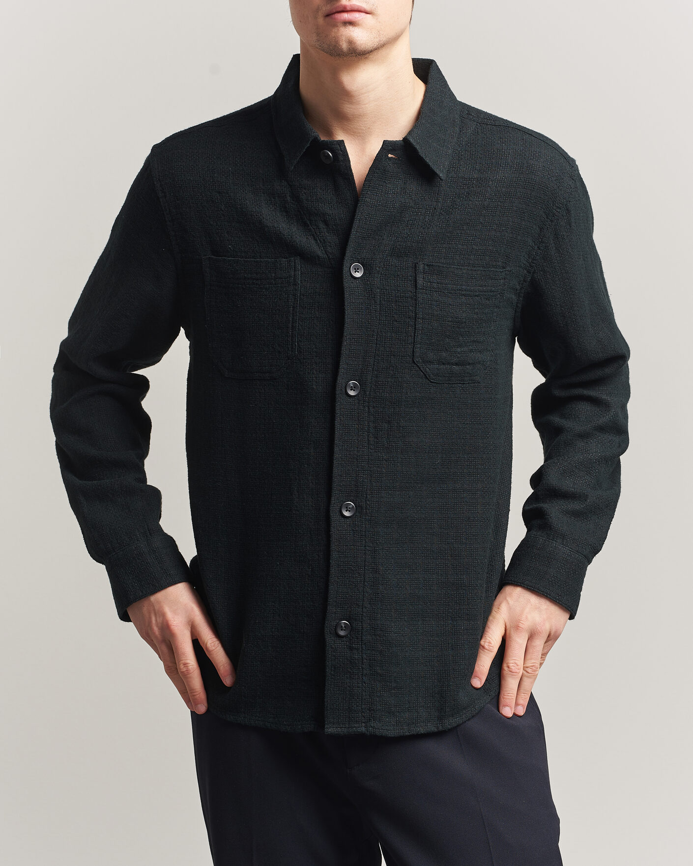 Herr | Skjortor | LES DEUX | Hamilton Overshirt Black