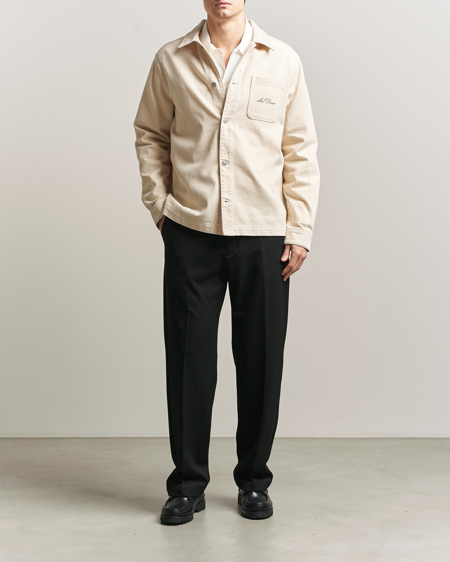 Herr | Skjortor | LES DEUX | Layton Faience Twill Overshirt Ivory