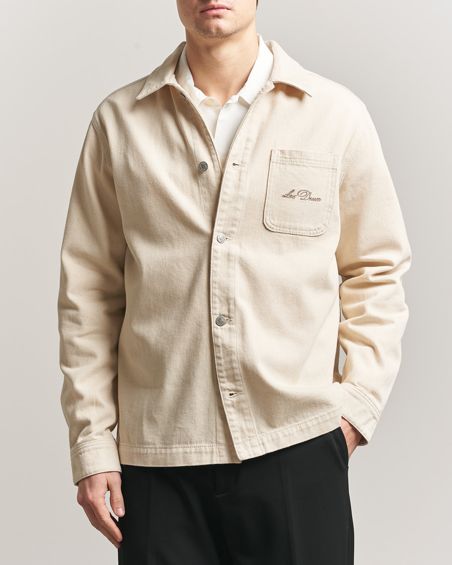 Herr | Skjortor | LES DEUX | Layton Faience Twill Overshirt Ivory