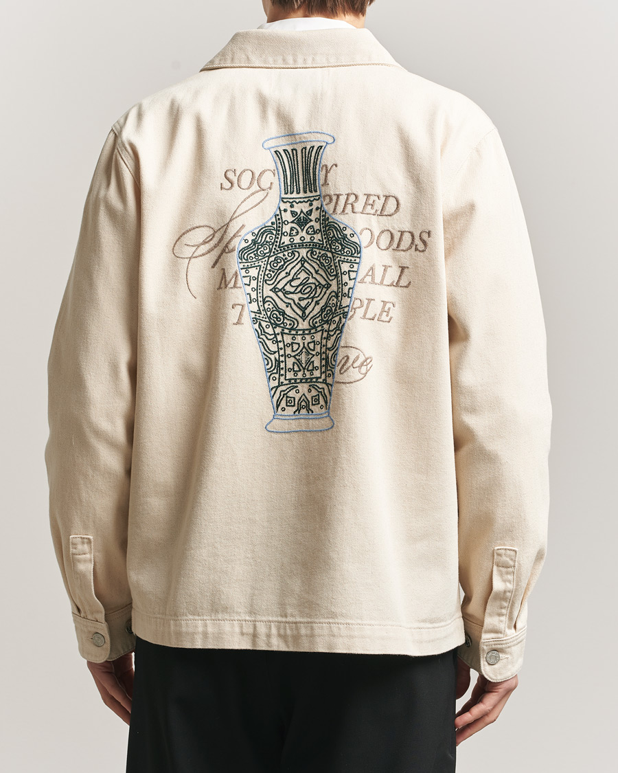 Herr | Skjortor | LES DEUX | Layton Faience Twill Overshirt Ivory