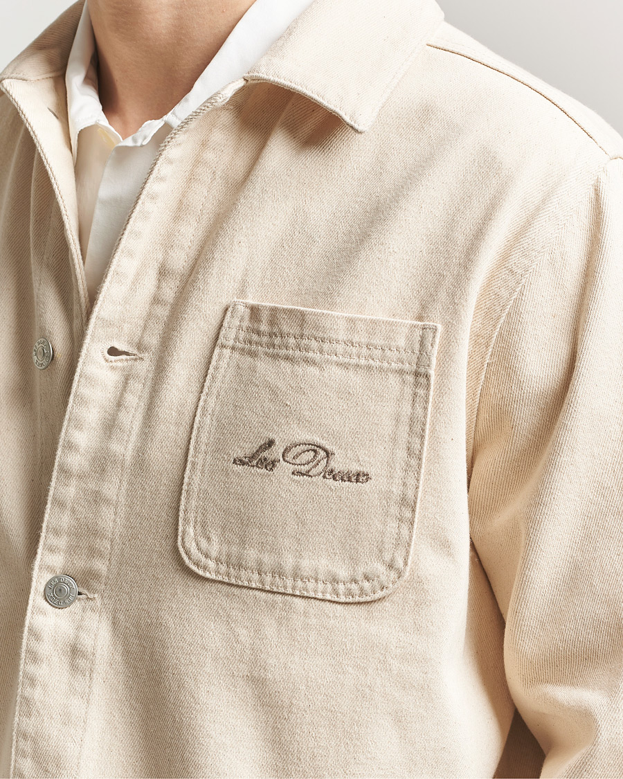 Herr | Skjortor | LES DEUX | Layton Faience Twill Overshirt Ivory