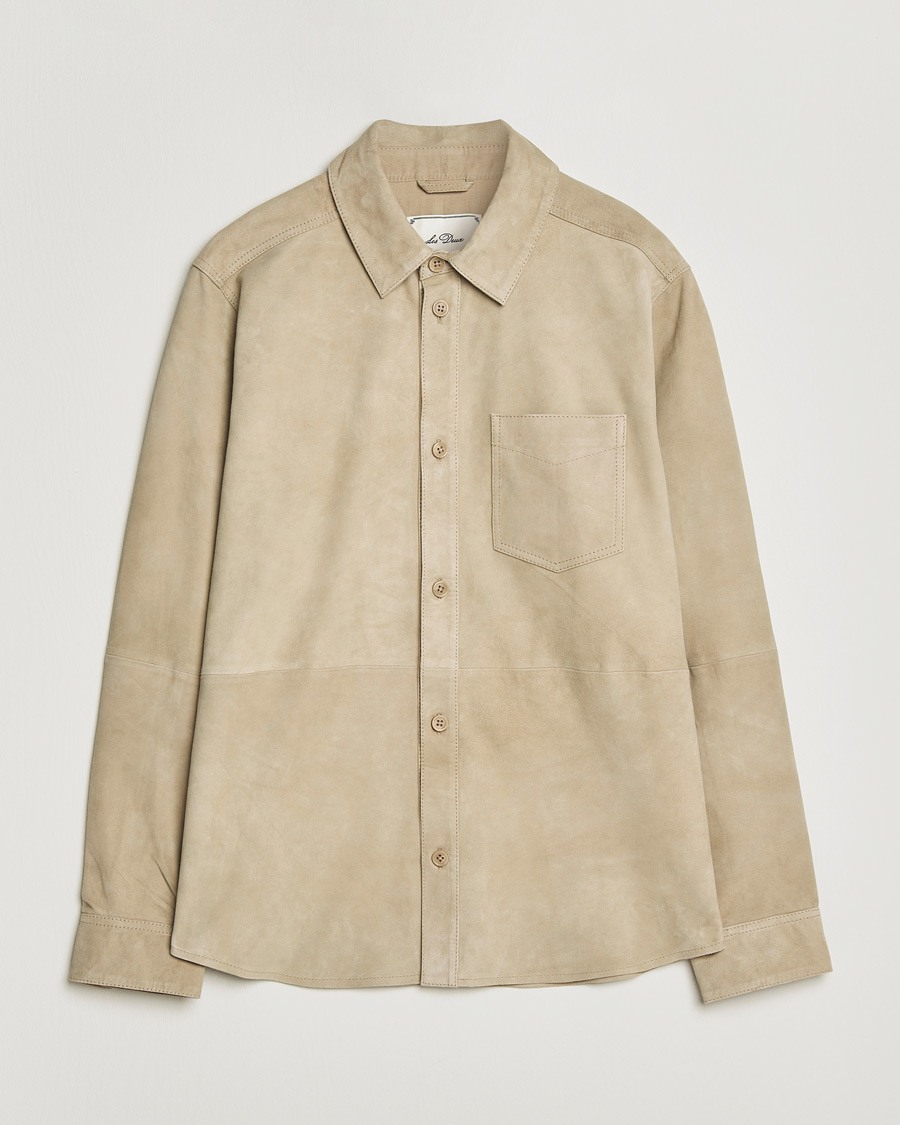 Herr | Skjortor | LES DEUX | Bertram Suede Overshirt Light Sand