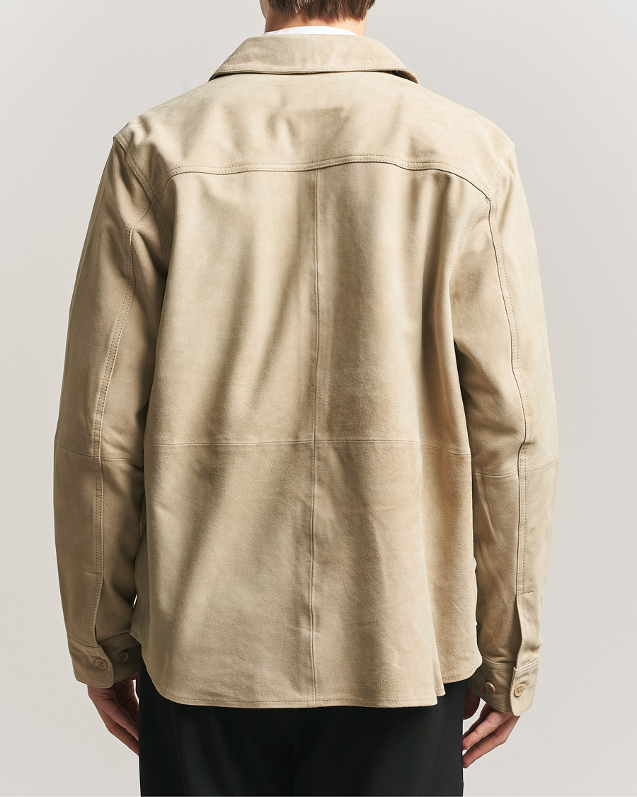 Herr | Skjortor | LES DEUX | Bertram Suede Overshirt Light Sand