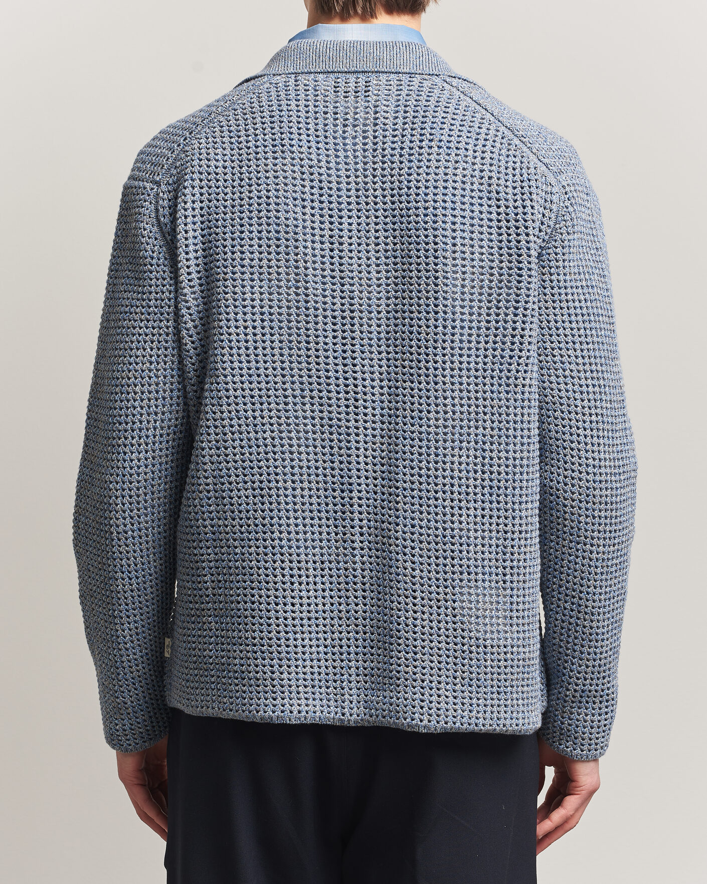 Herr | Tröjor | LES DEUX | Gerald Knitted Shirt Dark Denim Blue