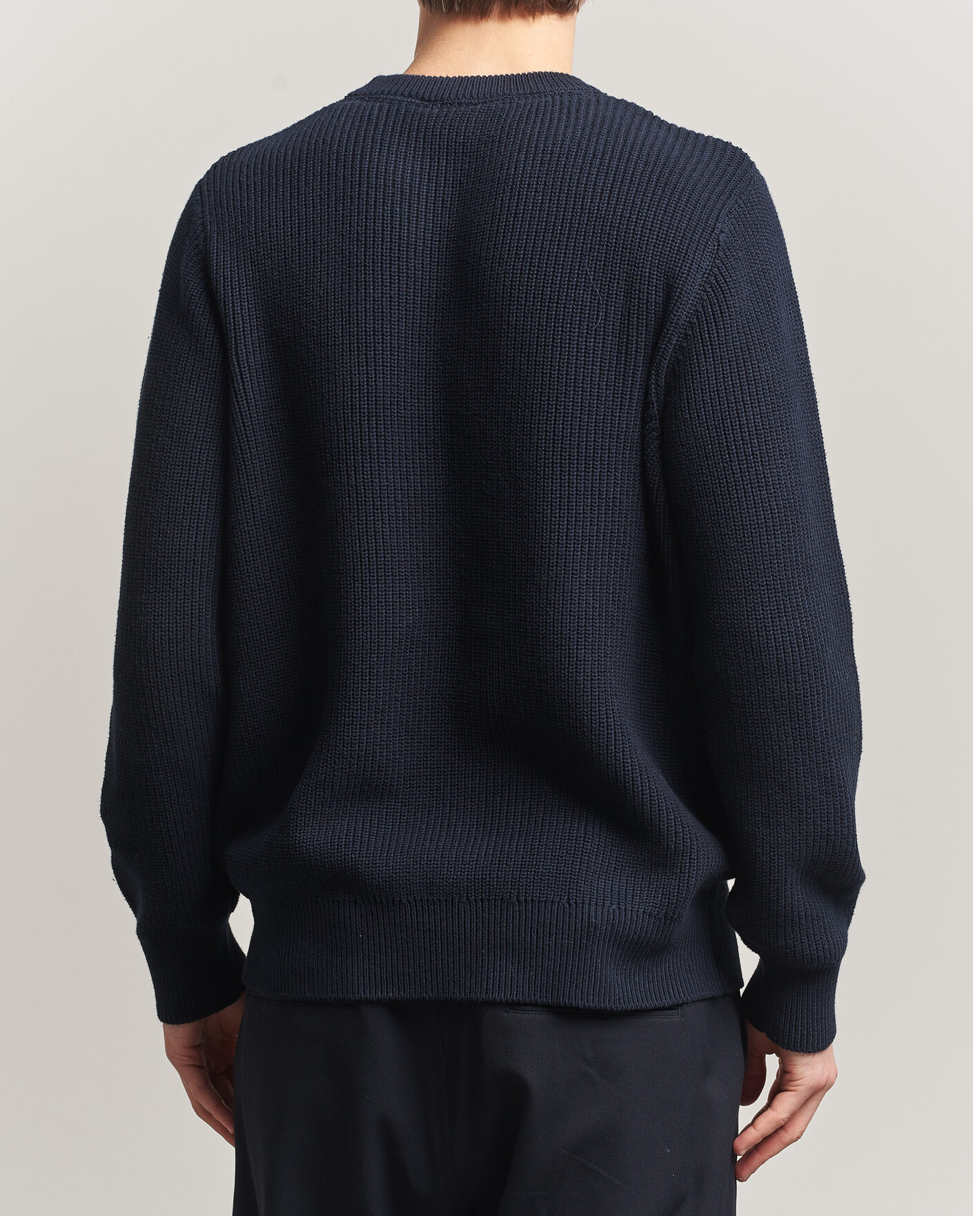 Herr | Tröjor | LES DEUX | Garry Rib Crew Neck Knit Dark Navy