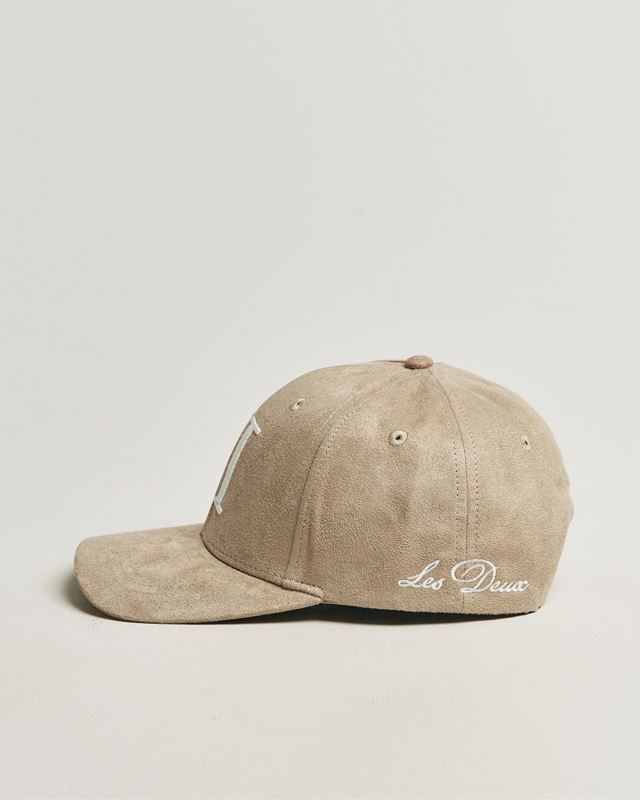 Herr | Hattar & kepsar | LES DEUX | Encore Suede Baseball Cap Dark Sand