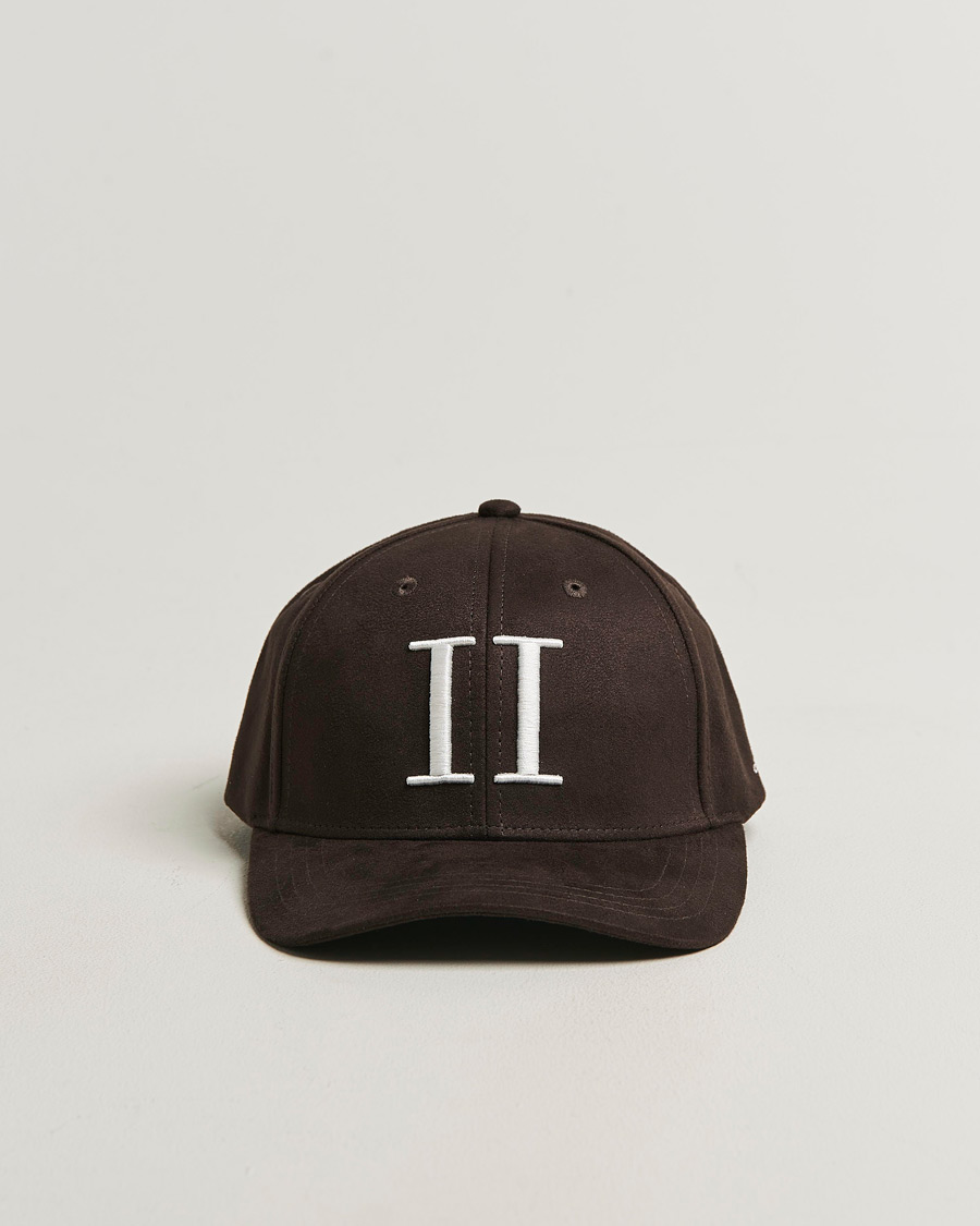 Herr | Hattar & kepsar | LES DEUX | Encore Suede Baseball Cap Coffee Brown