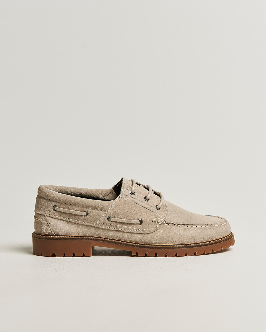 Herr | Sneakers | LES DEUX | Taylor Suede Boat Shoe Light Sand