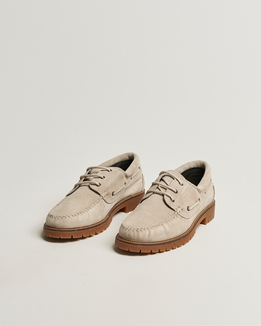 Herr | Sneakers | LES DEUX | Taylor Suede Boat Shoe Light Sand