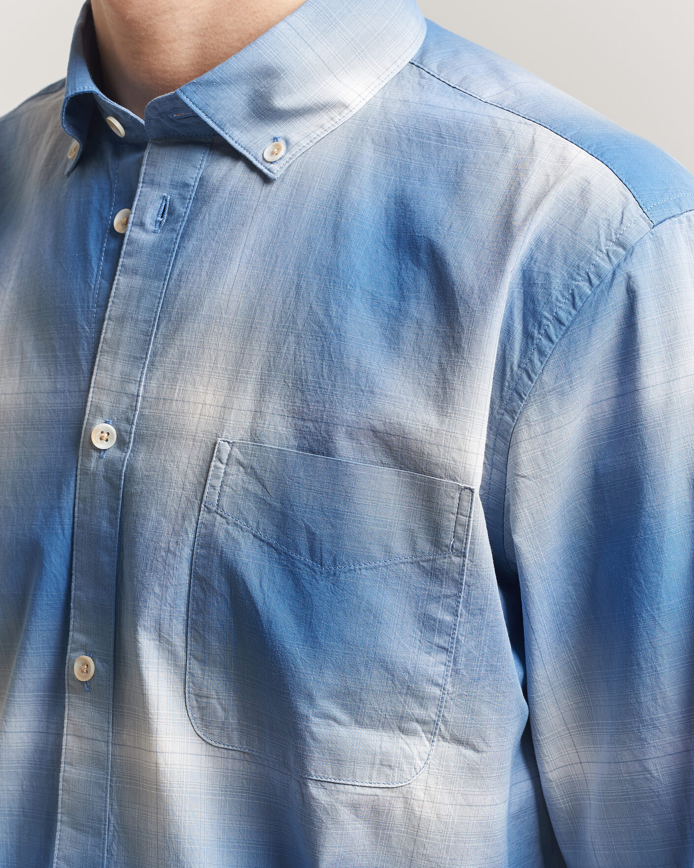Herr | Skjortor | LES DEUX | Kent Shadowcheck Shirt Palace Blue