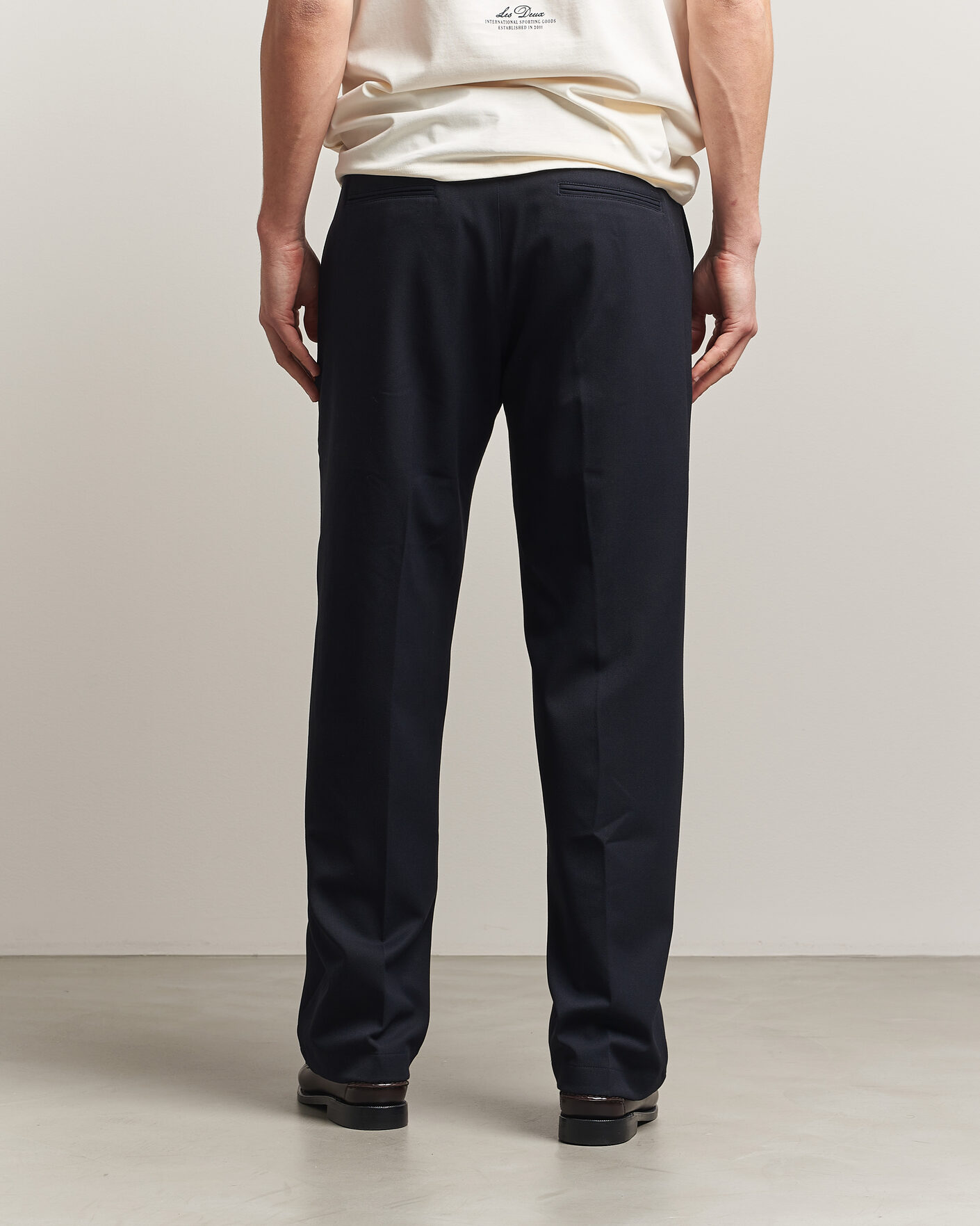 Herr | Byxor | LES DEUX | Como Solid Slack Pants Dark Navy