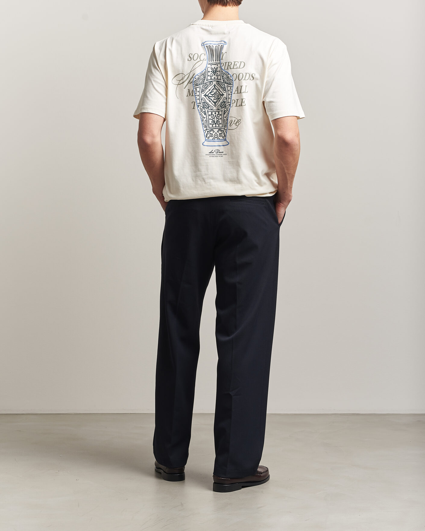 Herr | T-Shirts | LES DEUX | Ben Faience T-Shirt Eggnog White