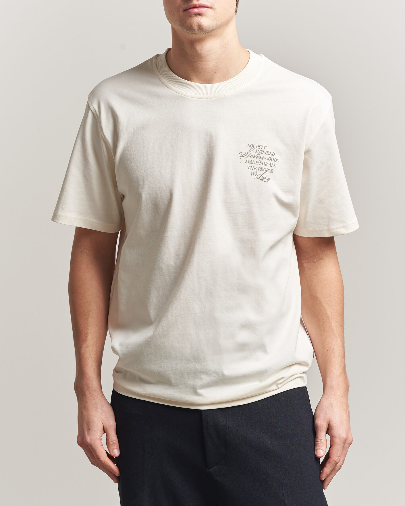 Herr | T-Shirts | LES DEUX | Ben Faience T-Shirt Eggnog White