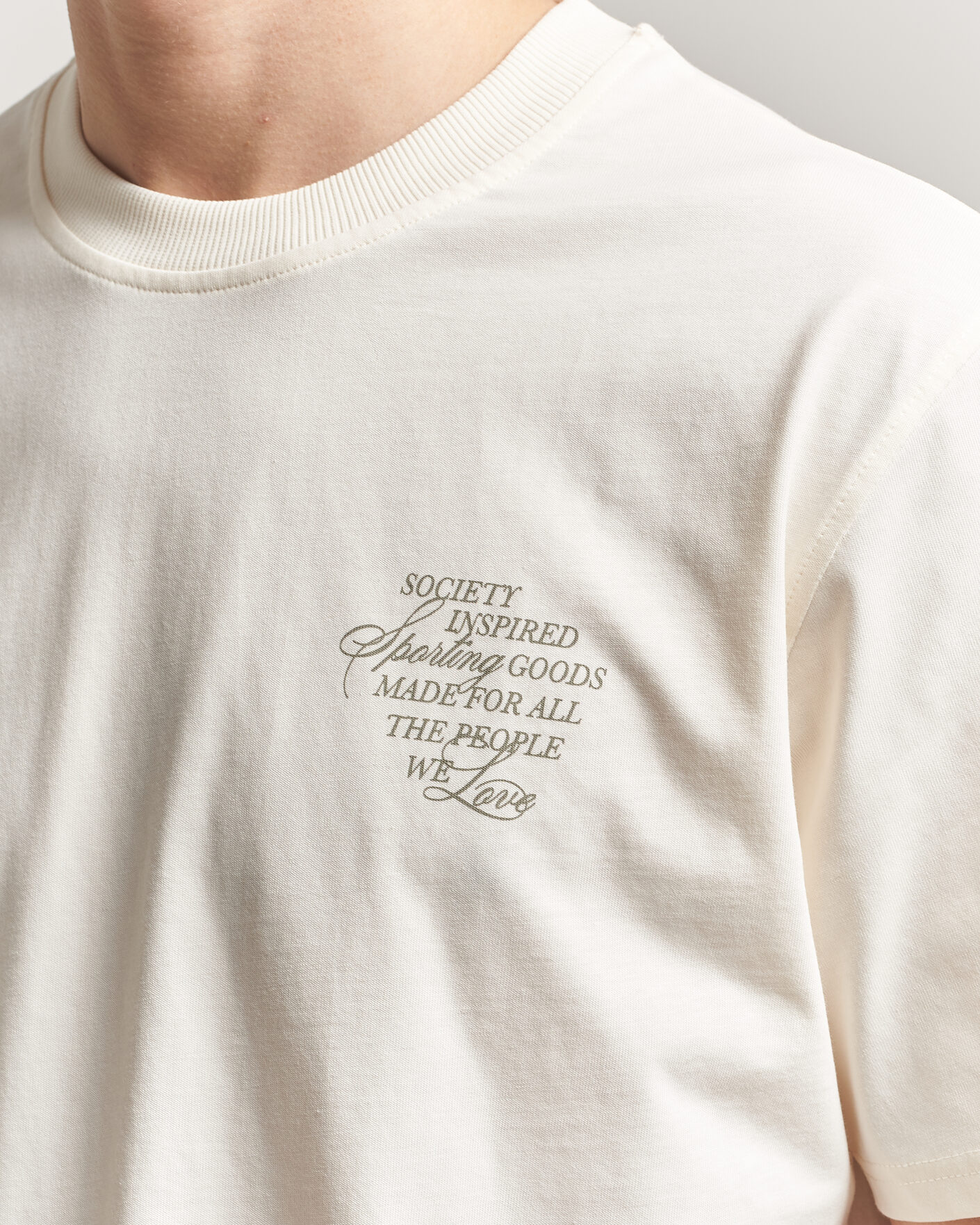 Herr | T-Shirts | LES DEUX | Ben Faience T-Shirt Eggnog White
