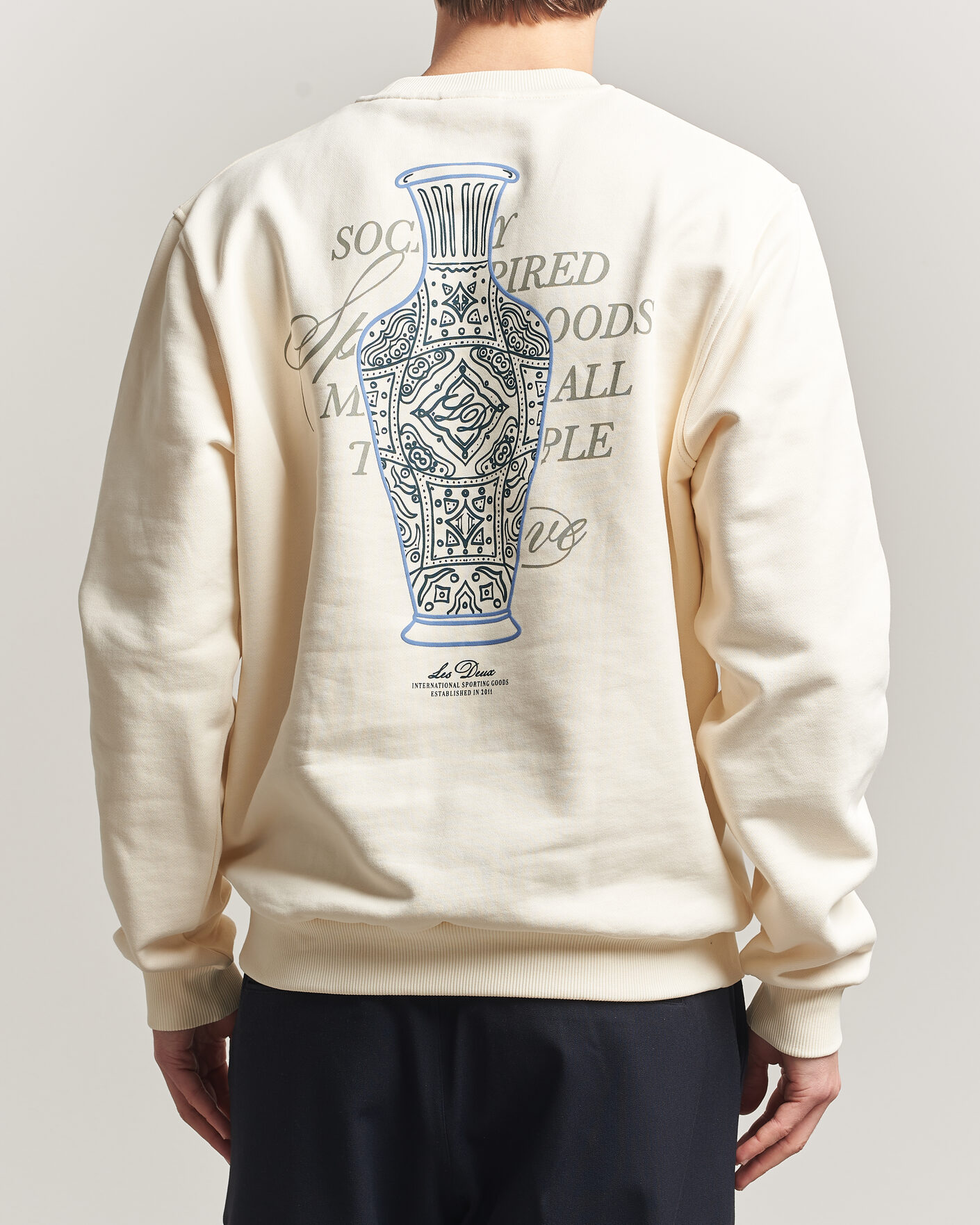 Herr | Tröjor | LES DEUX | Ben Faience Sweatshirt Eggnog White